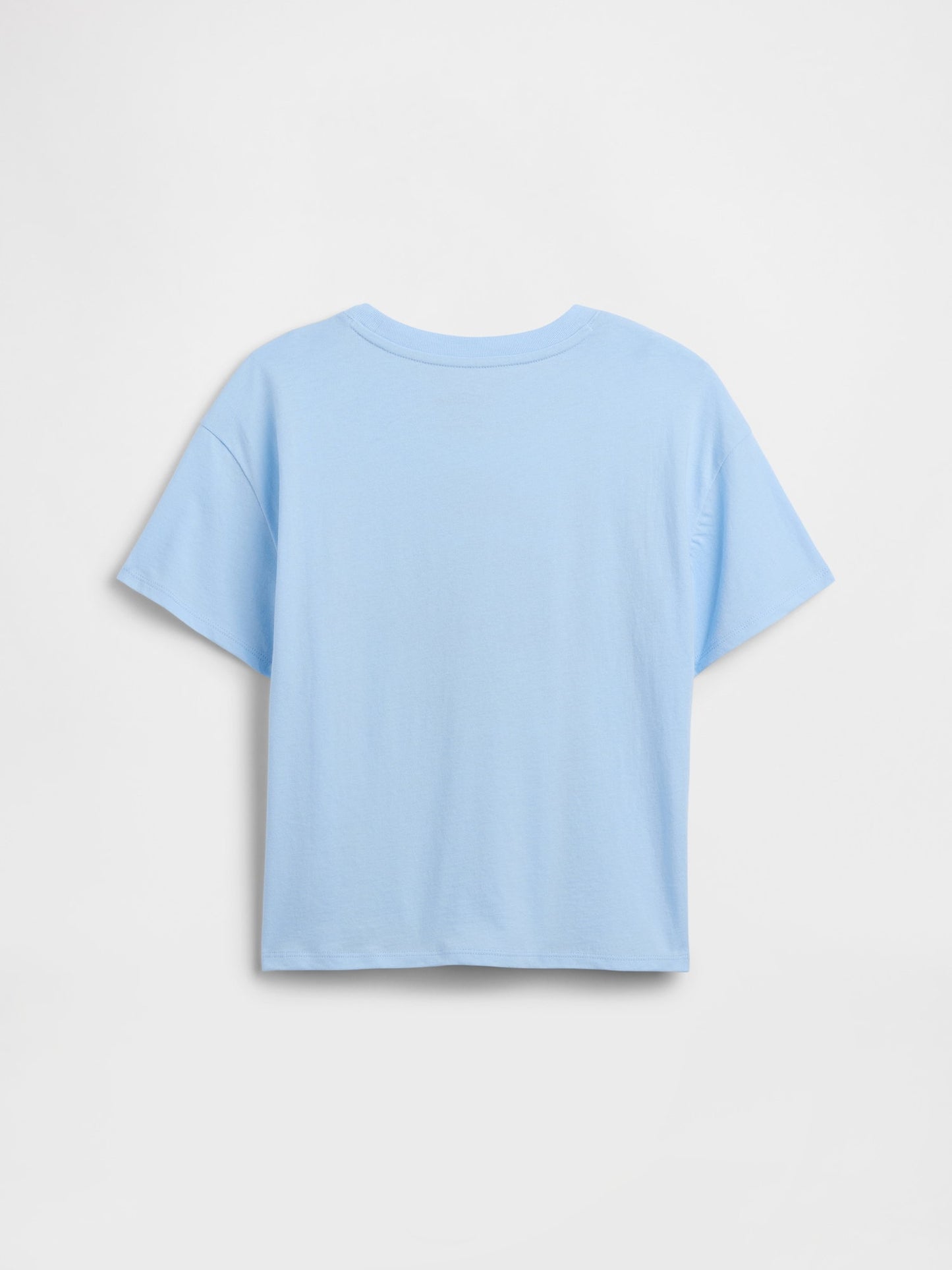 Açık Mavi Disney Lilo Ve Stitch Oversized Grafik Baskılı T-shirt