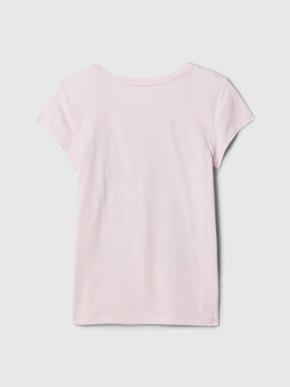 Pembe Grafikli T-shirt