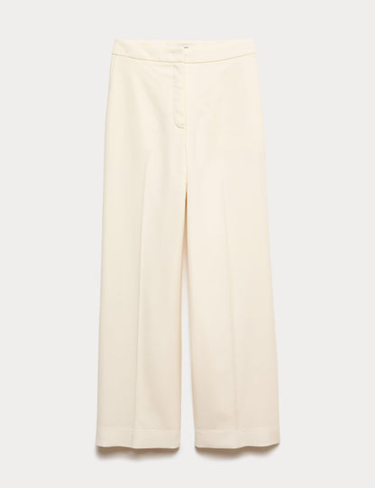 %100 Yün Geniş Paça Pantolon