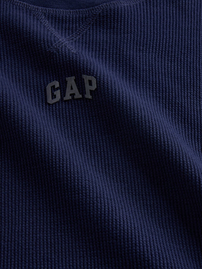 Lacivert Gap Mini Logo Waffle-knit T-shirt