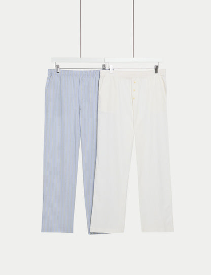 2'li Cool Comfort:trade_mark: Çizgili Pijama Altı
