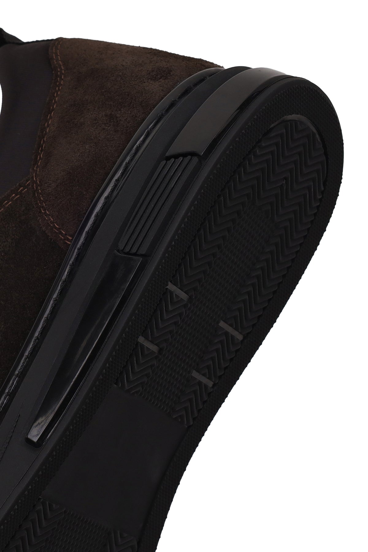 Erkek Kahverengi Bağcıklı Süet Deri Sneaker