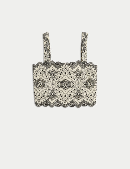 Pamuklu Slim Fit Crop Top