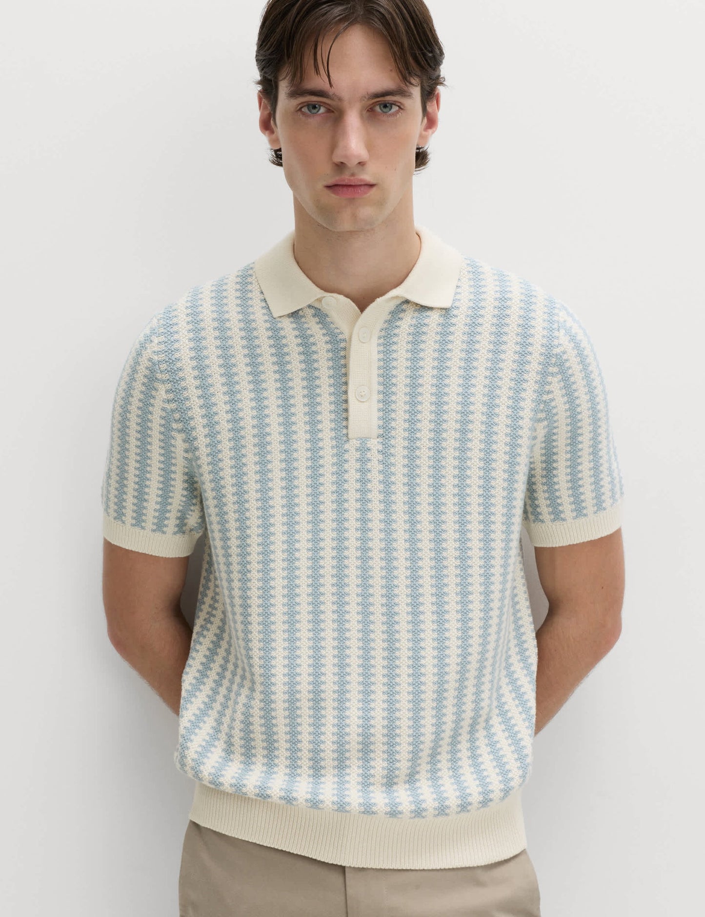 Saf Pamuklu Polo Yaka T-shirt