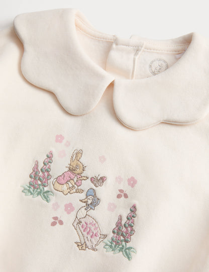 Pamuk Karışımlı Peter Rabbit Sweatshirt & Tayt Takımı (0-3 Yaş)