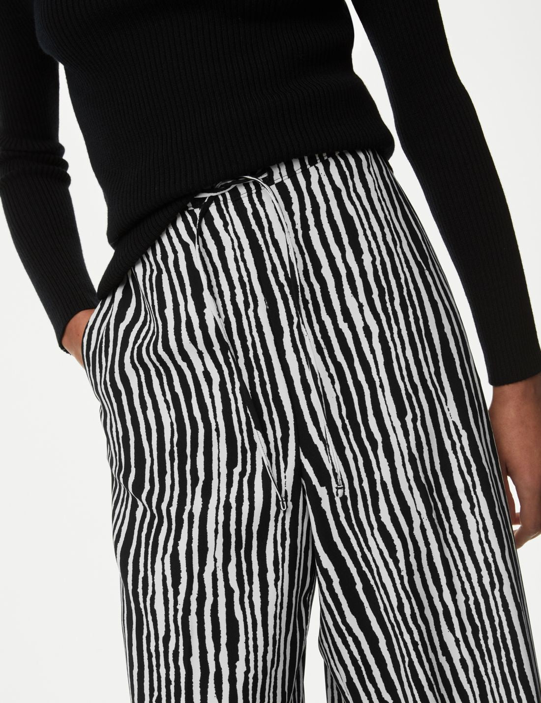 Wide Leg Desenli Pantolon