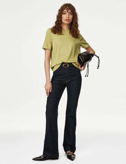 Regular Fit Kısa Kollu Bluz