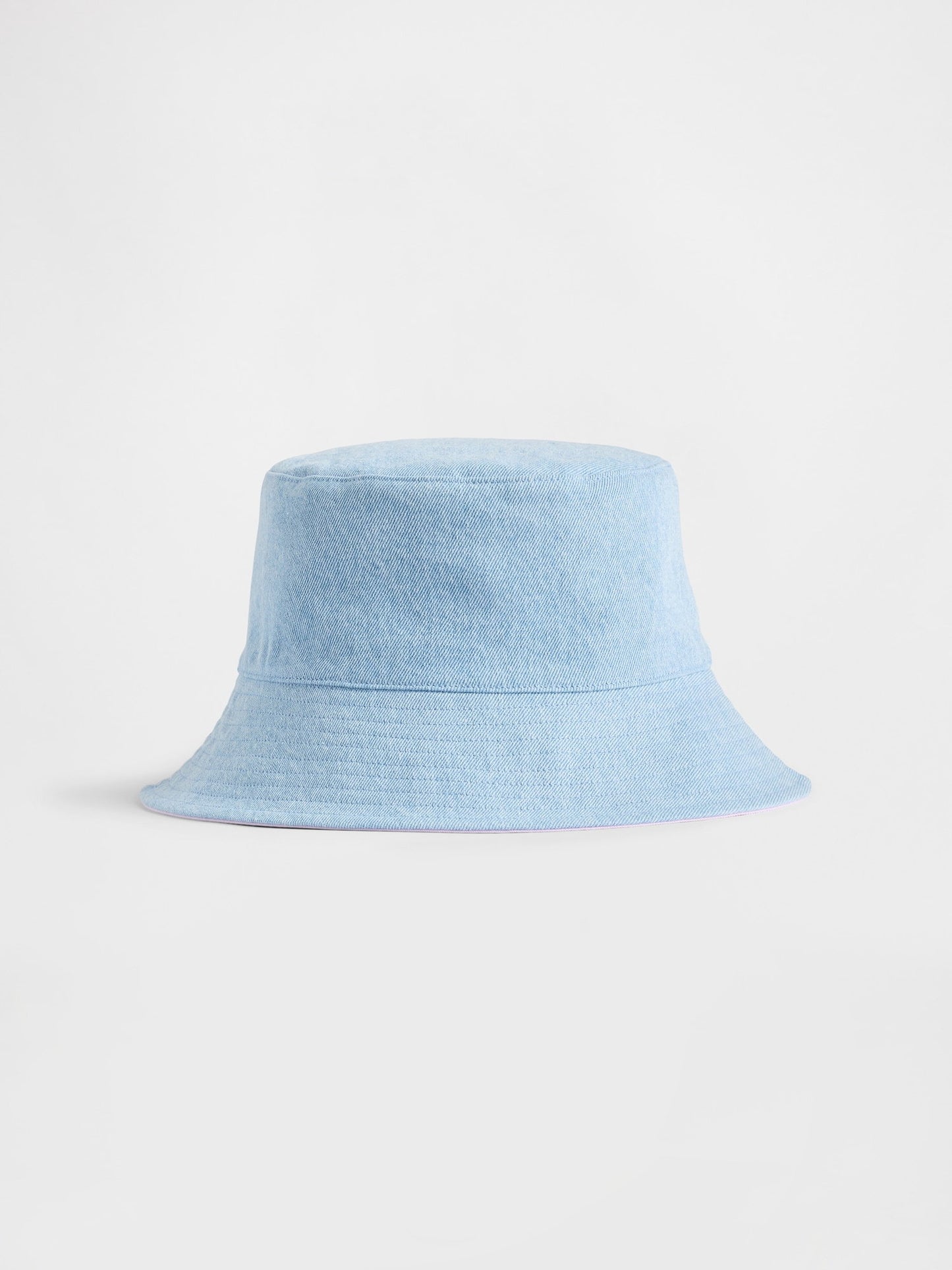 Açık Mavi Reversible Denim Bucket Şapka