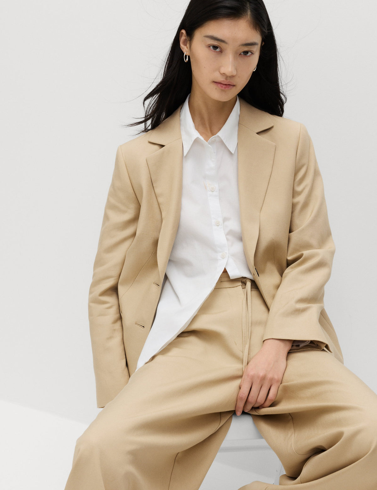 Keten Karışımlı Blazer