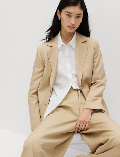 Keten Karışımlı Blazer