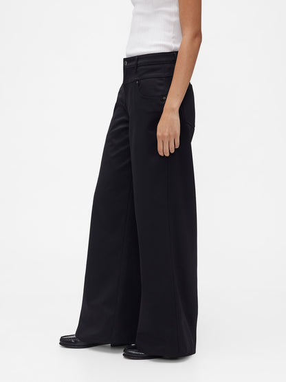 Siyah Gapstudio Low Rise Saten Baggy Pantolon