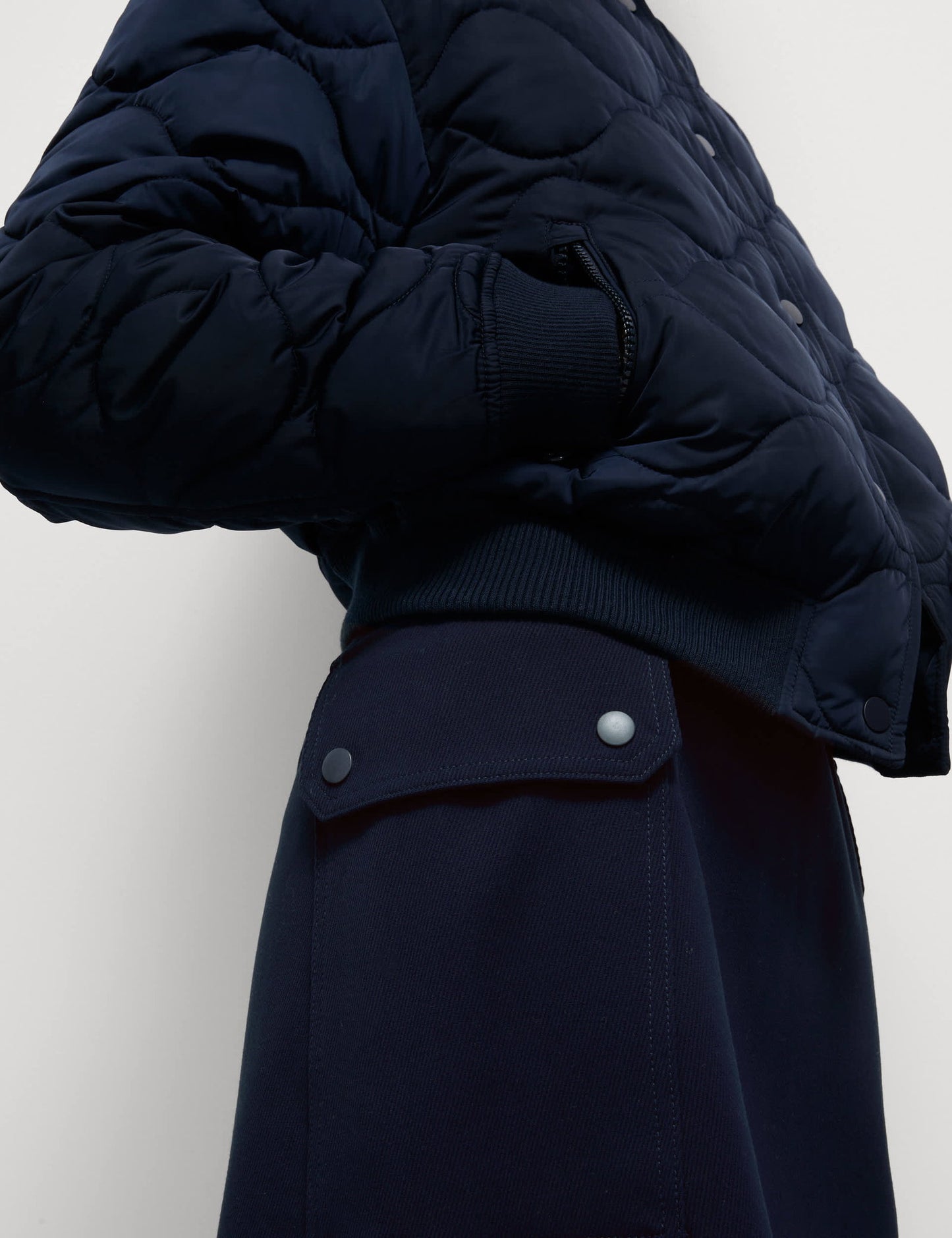 Saten Kapitone Bomber Ceket