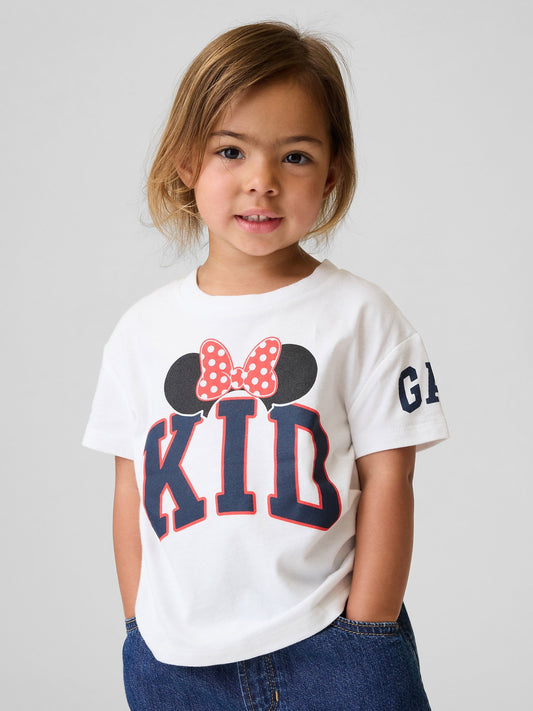 Beyaz Kid Grafik Baskılı T-shirt