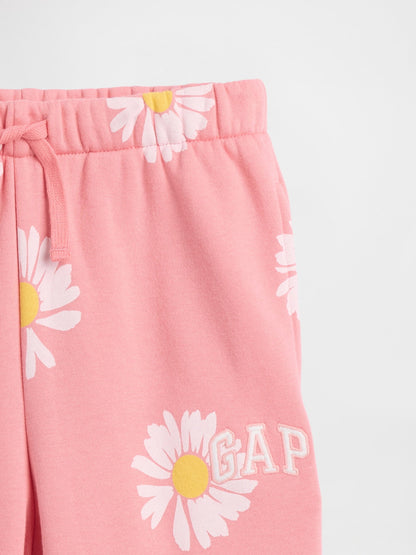 Açık Pembe Relaxed Gap Logo Fransız Havlu Kumaş Jogger Eşofman Altı