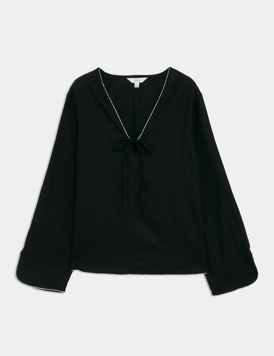 Saf Pamuklu Çizgili Boxy T-shirt
