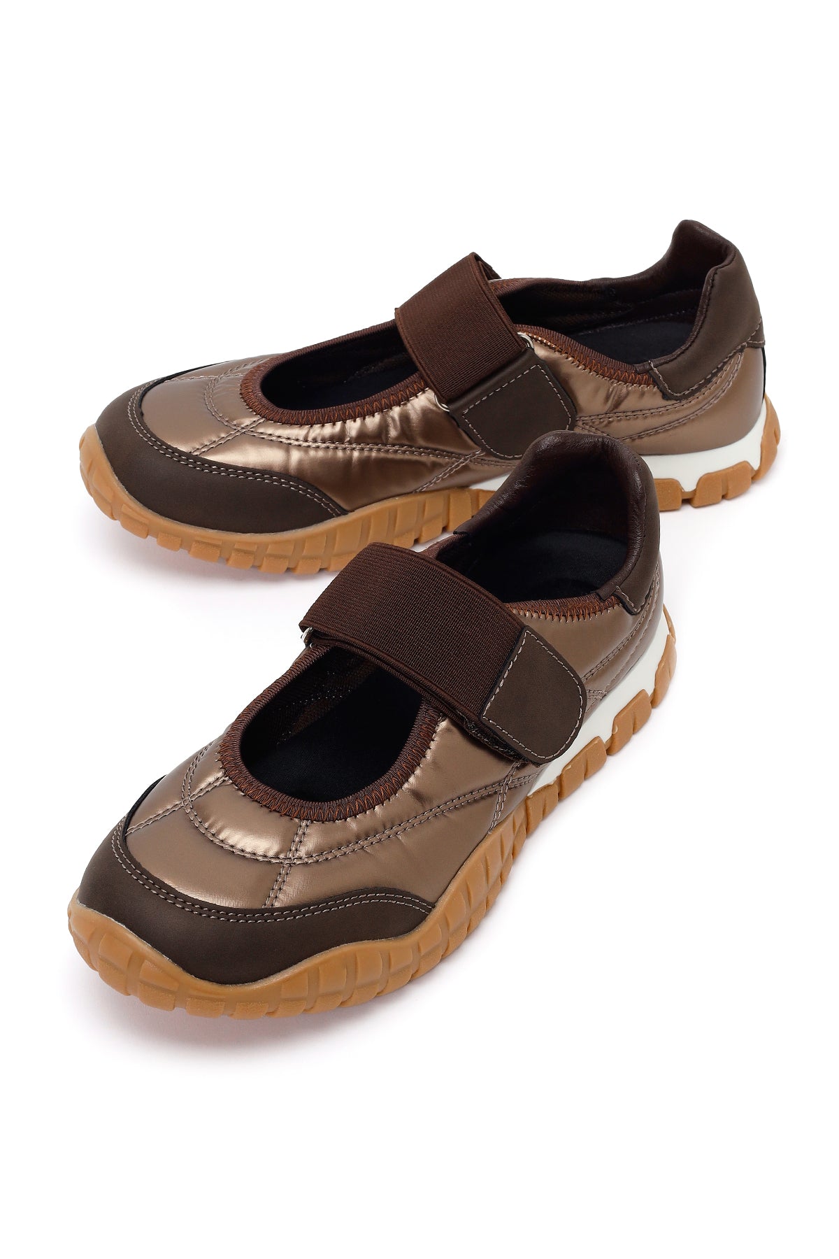 Kadın Kahverengi Bantlı Spor Babet