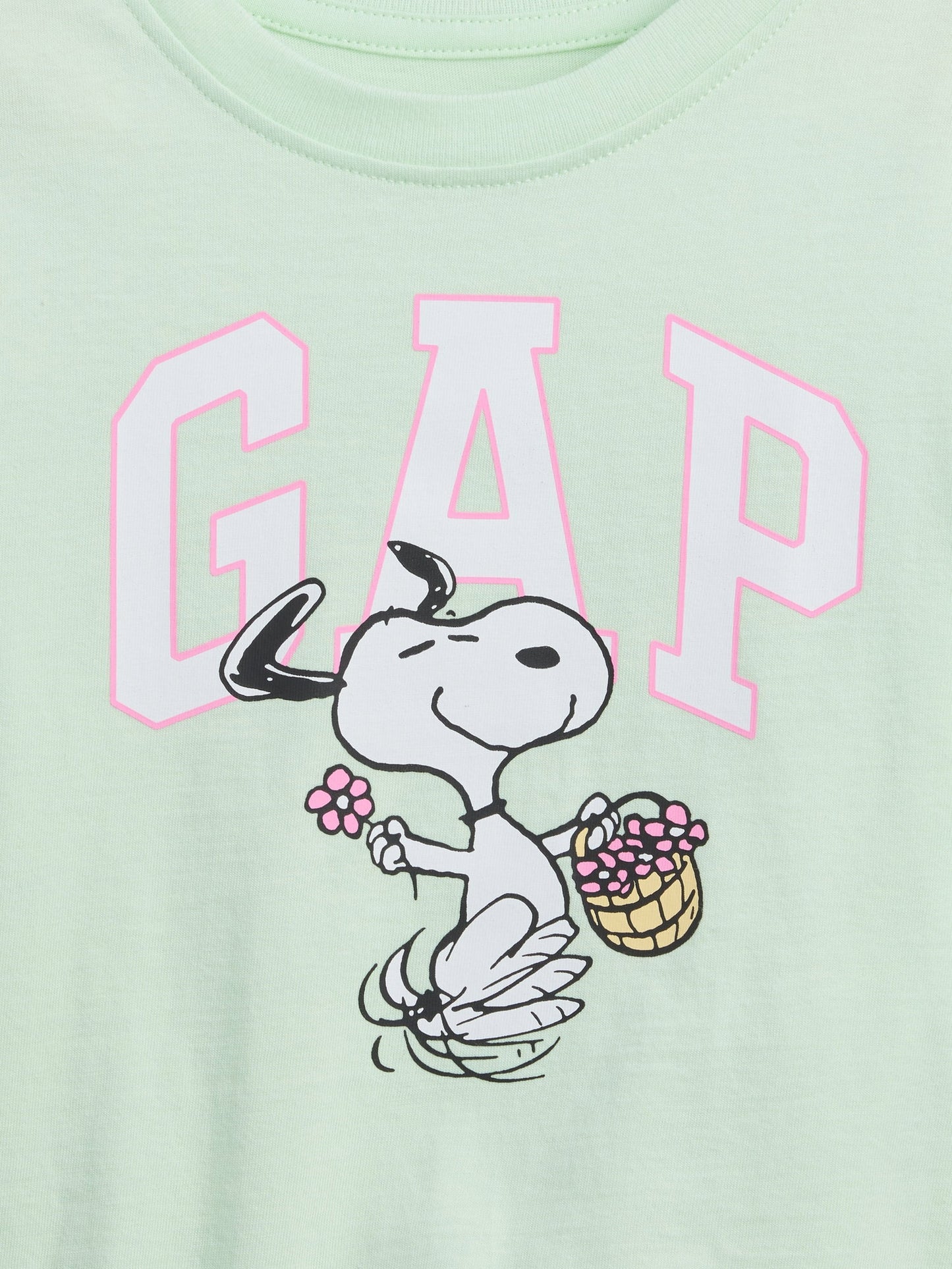 Açık Yeşil Grafik Baskılı T-shirt