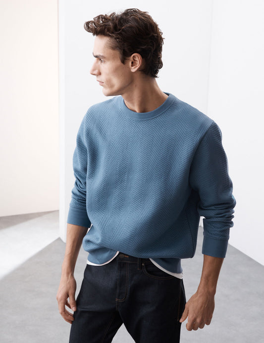 Saf Pamuklu Regular Fit Sweatshirt