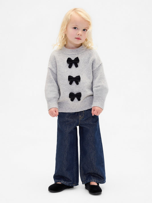 Koyu Mavi Metallic Pull-on Baggy Jean Pantolon