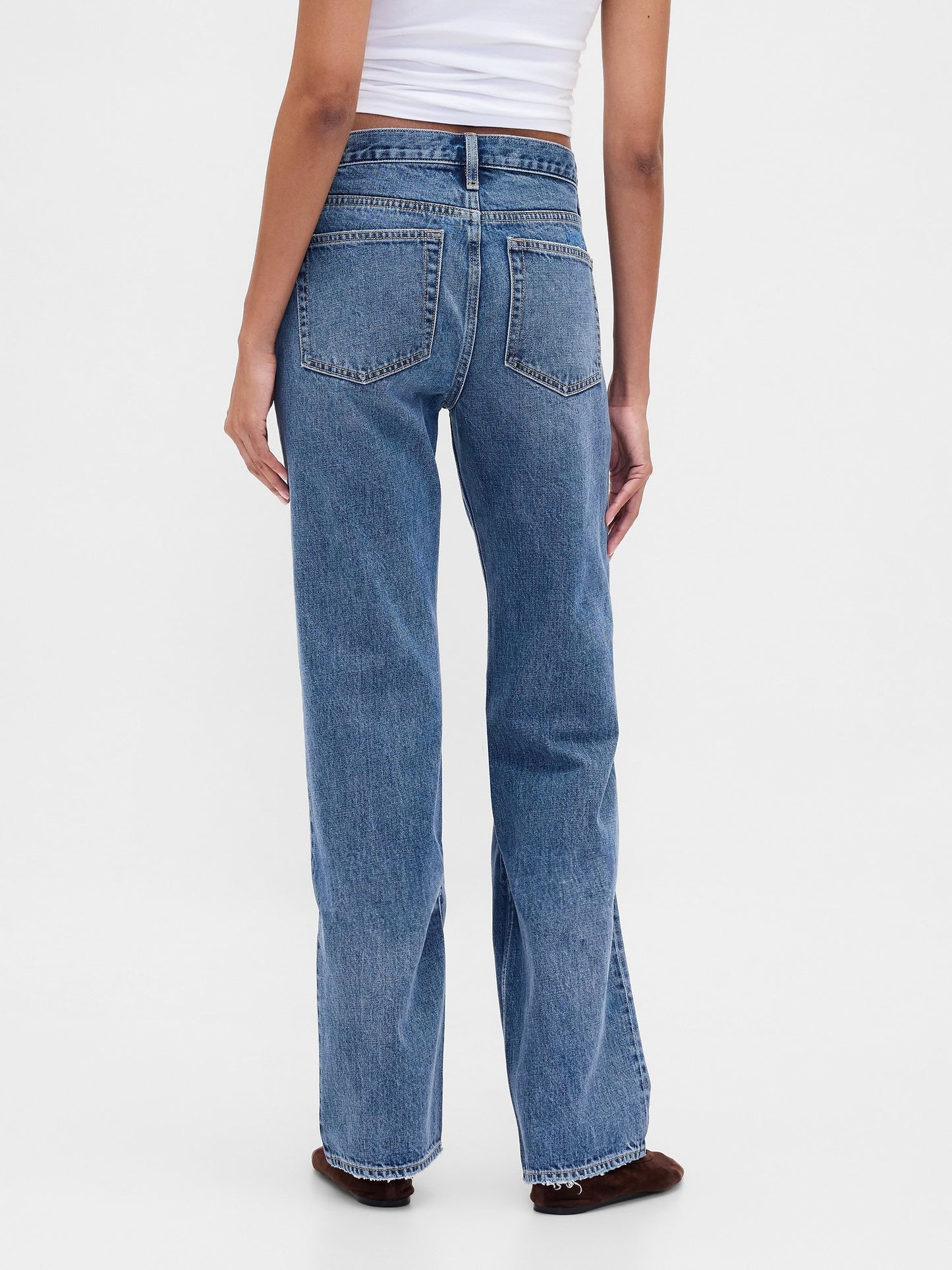 Mavi Mid Rise Rigid Relaxed Straight Jean Pantolon