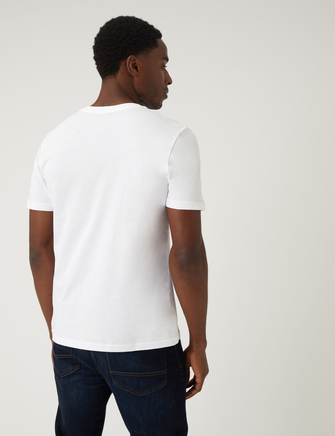 Saf Pamuklu Kısa Kollu T-shirt