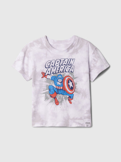 Gri Marvel Grafikli T-shirt