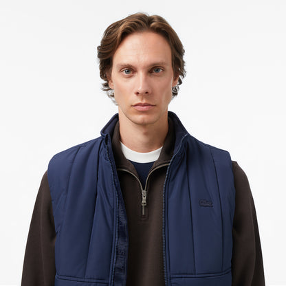 Lacoste Erkek Dik Yaka Lacivert Yelek