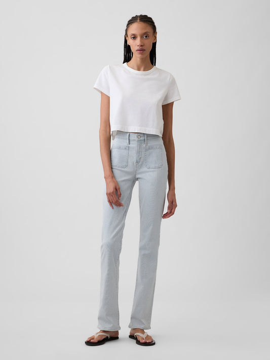 Mavi Mid Rise Universal Stripe Baby Boot Jean Pantolon