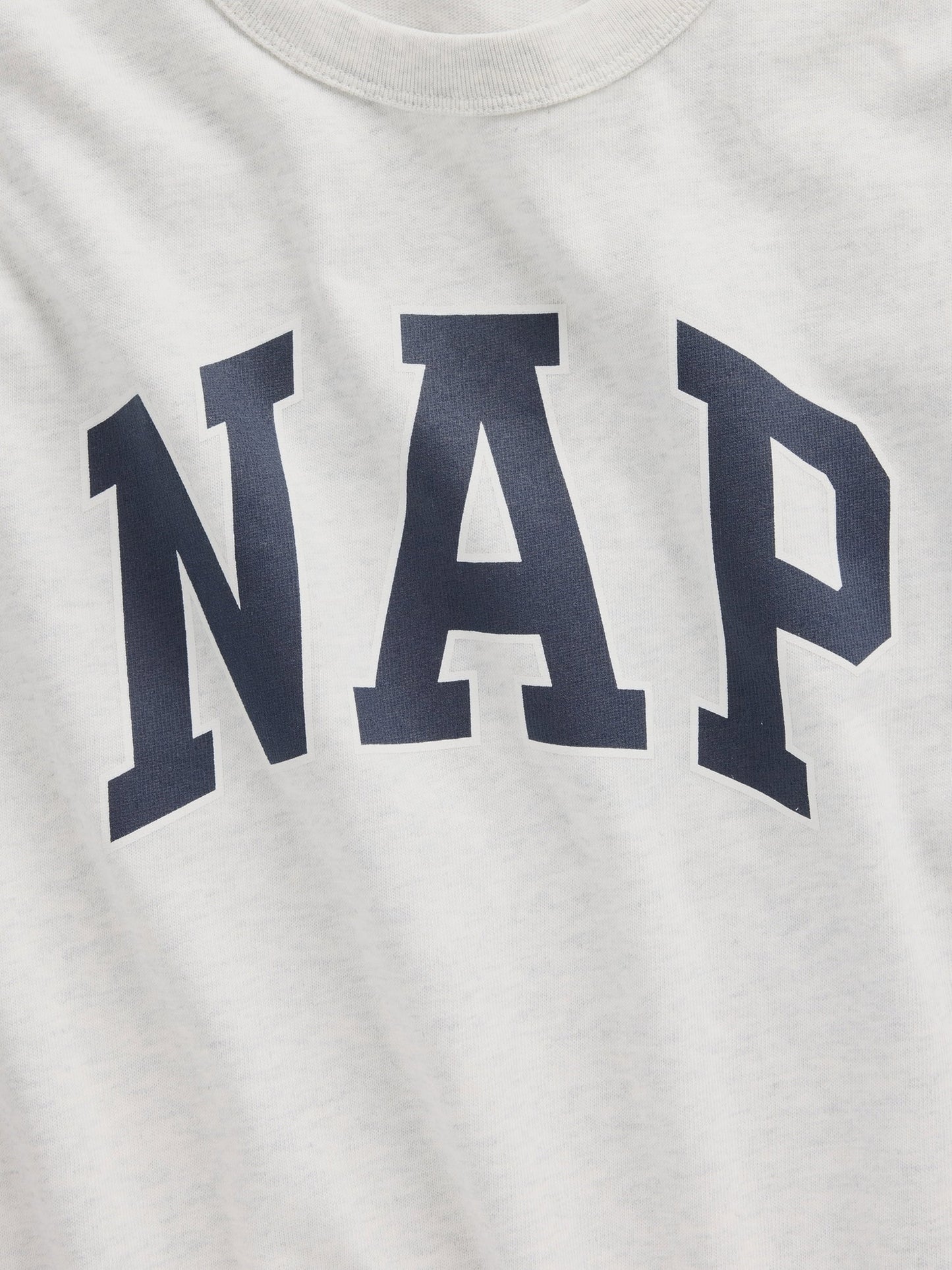 Açık Gri Nap Logo Oversized Pijama Üstü