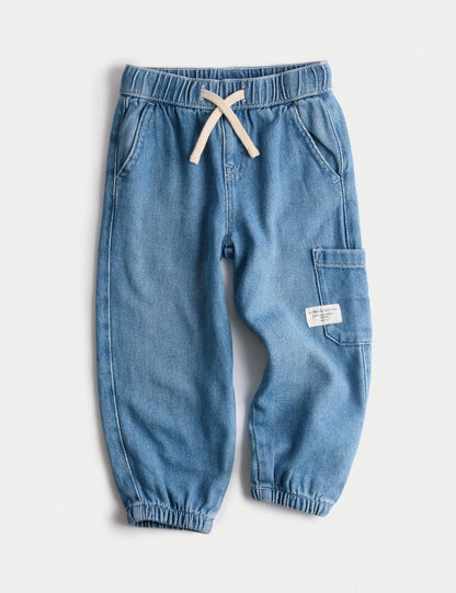 Relaxed Denim Kargo Jean (2-8 Yaş)