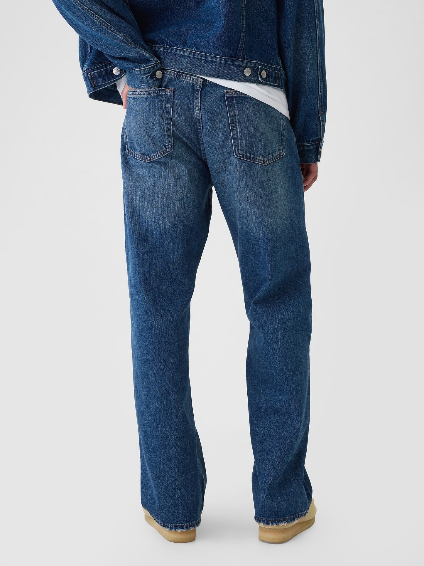Koyu Mavi '90s Loose Jean Pantolon