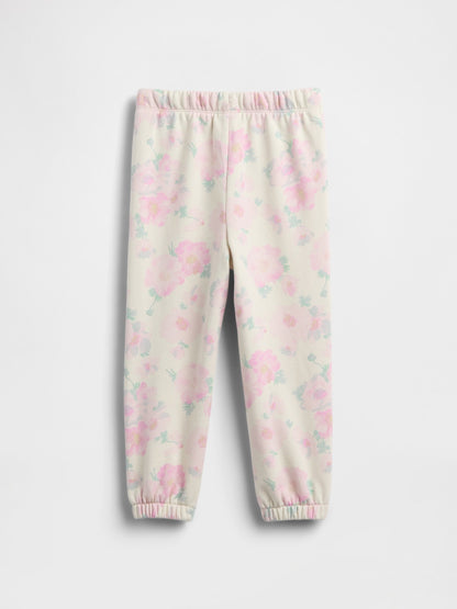 Beyaz Relaxed Logo Fransız Havlu Kumaş Pull-on Jogger Eşofman Altı
