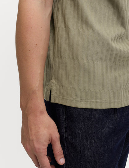 Cotton Rich Jakarlı Fermuarlı Polo Yaka Tişört