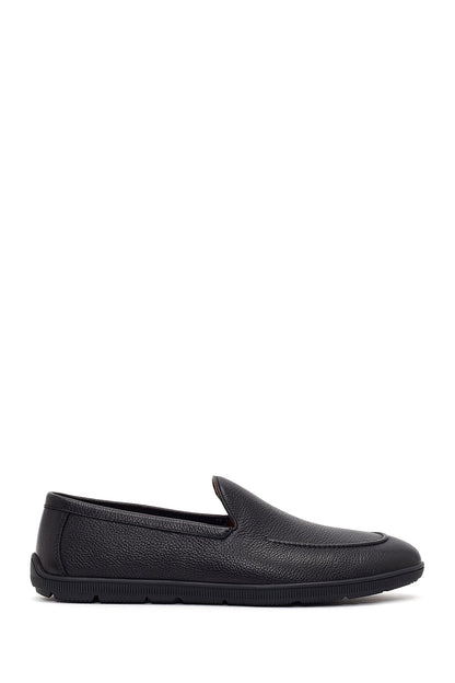Erkek Siyah Deri Casual Loafer