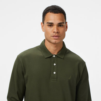 Nautica Erkek Yeşil Classic Fit Uzun Kollu Polo Yaka T-shirt