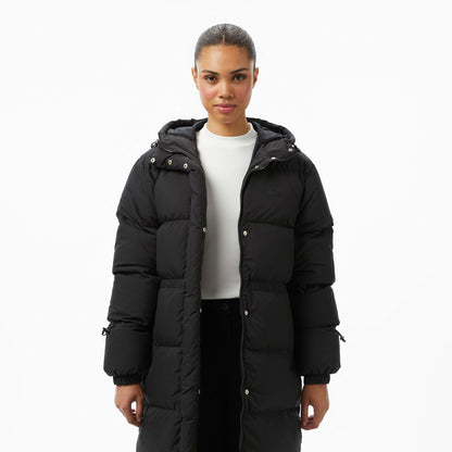 Lacoste Kadın Kapüşonlu Siyah Mont