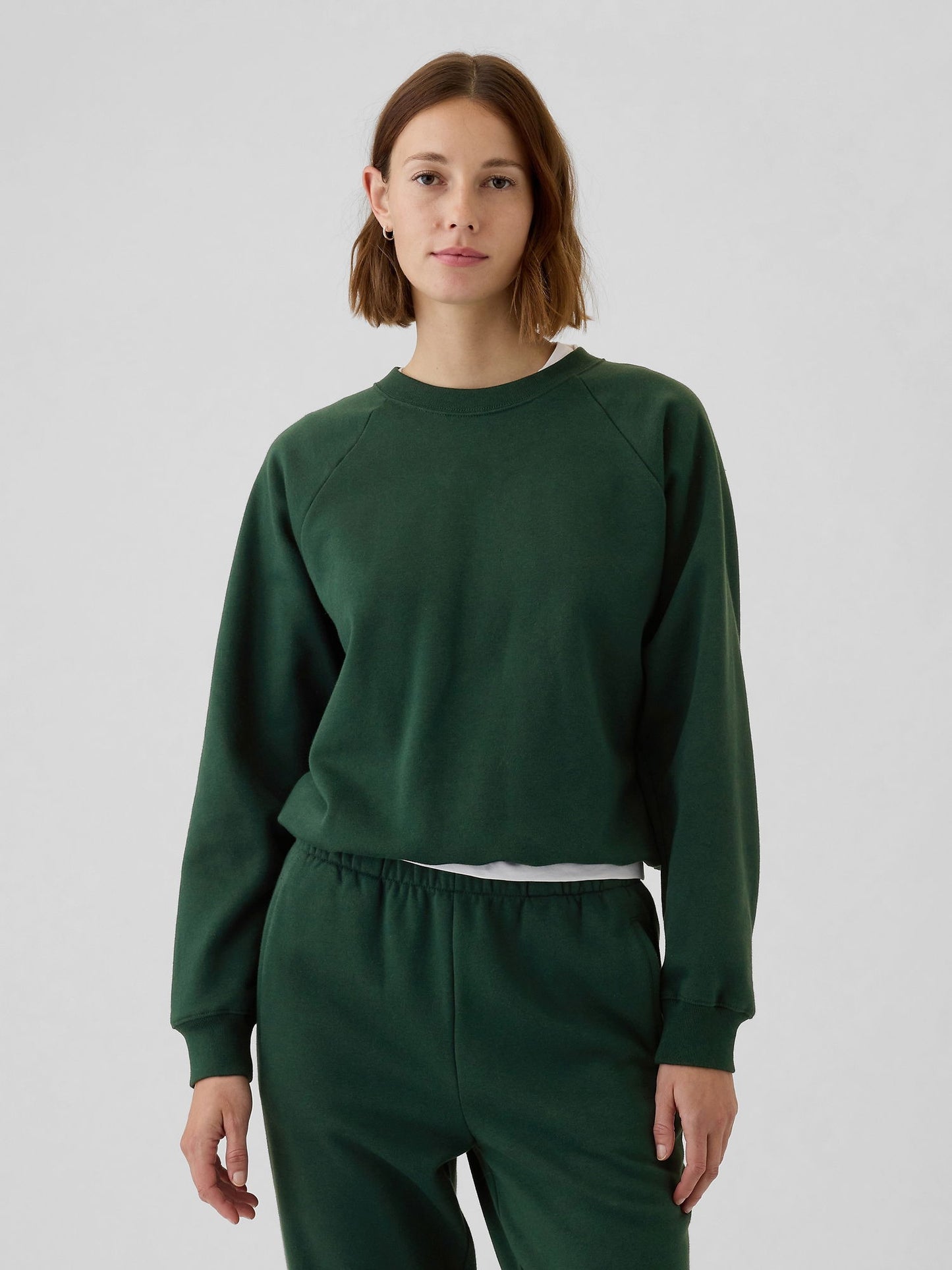 Yeşil Vintage Soft Raglan Sweatshirt