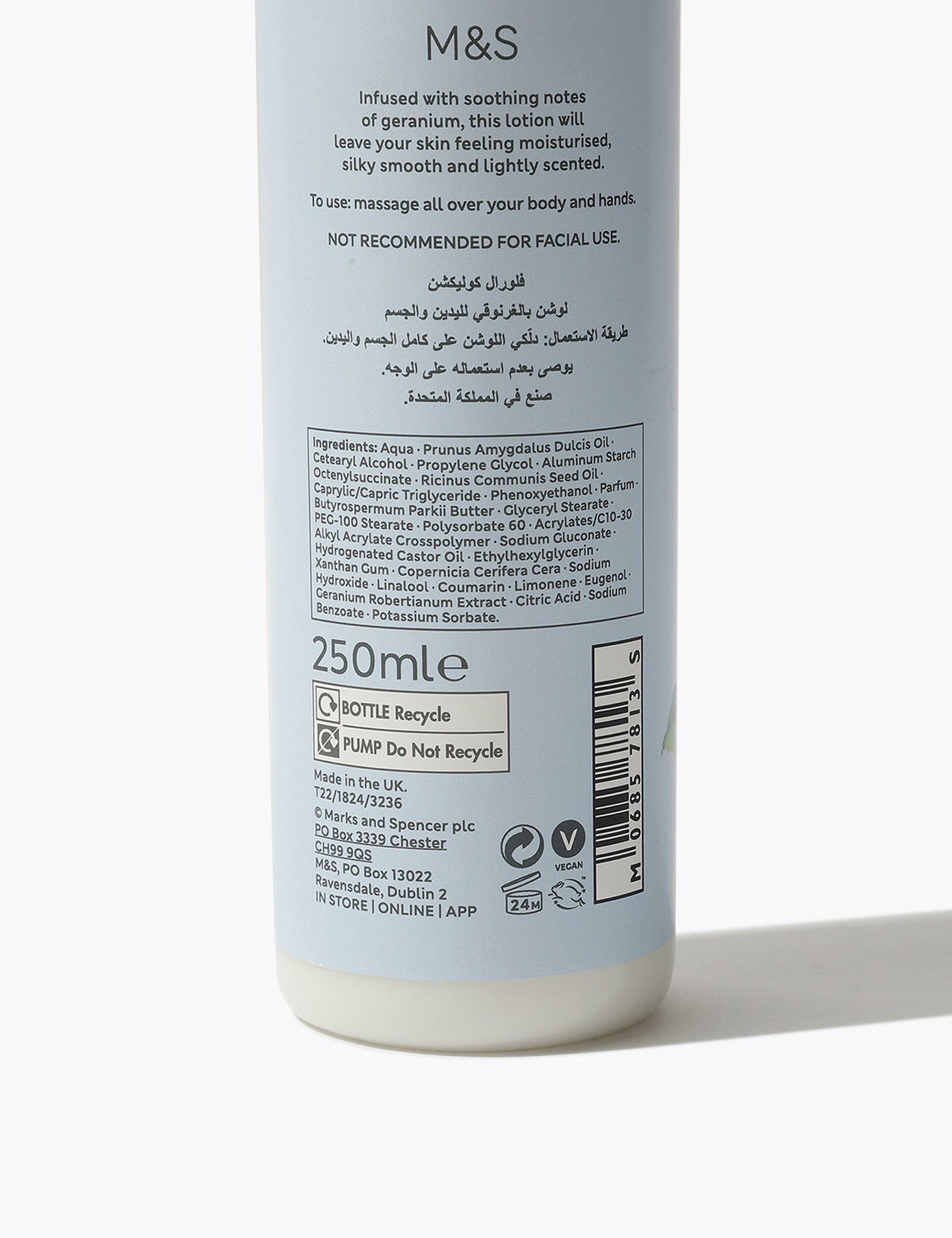 Geranium Kokulu El Ve Vücut Losyonu 250 Ml