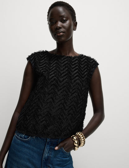 Jacquard Desenli Bluz