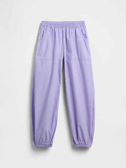Açık Lila Poplin Baggy Jogger Pantolon