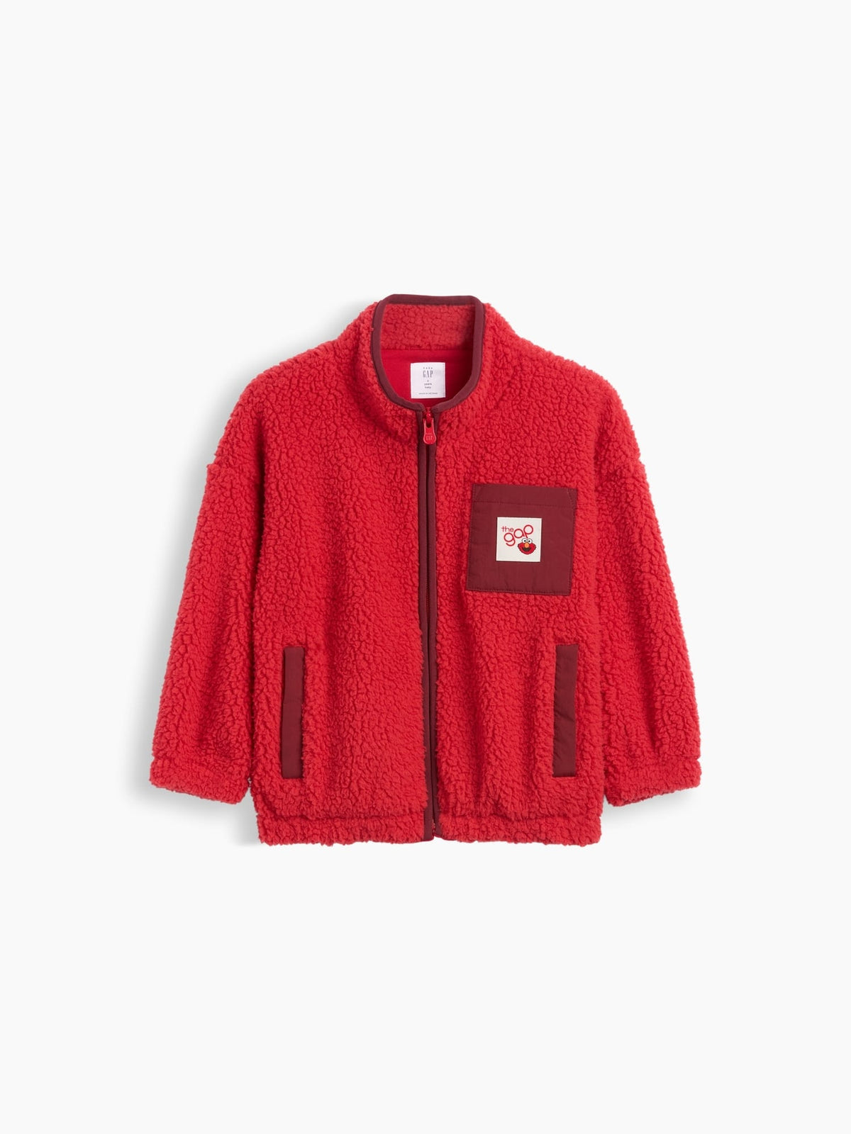 Kırmızı Sesame Street Sherpa Fermuarlı Sweatshirt