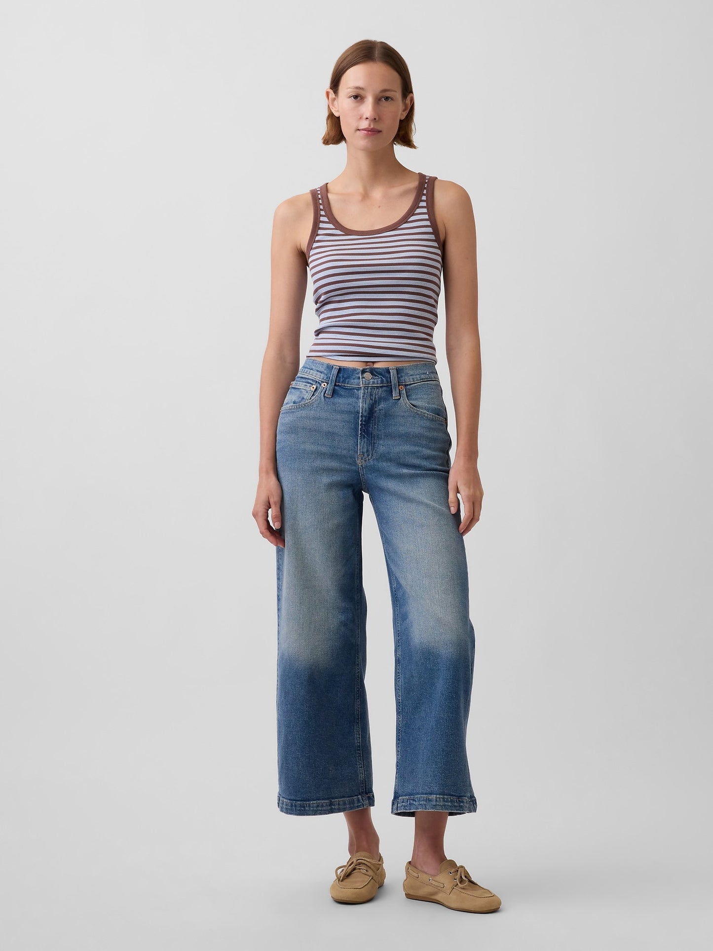 Mavi High Rise Stride Wide-leg Ankle Jean Pantolon