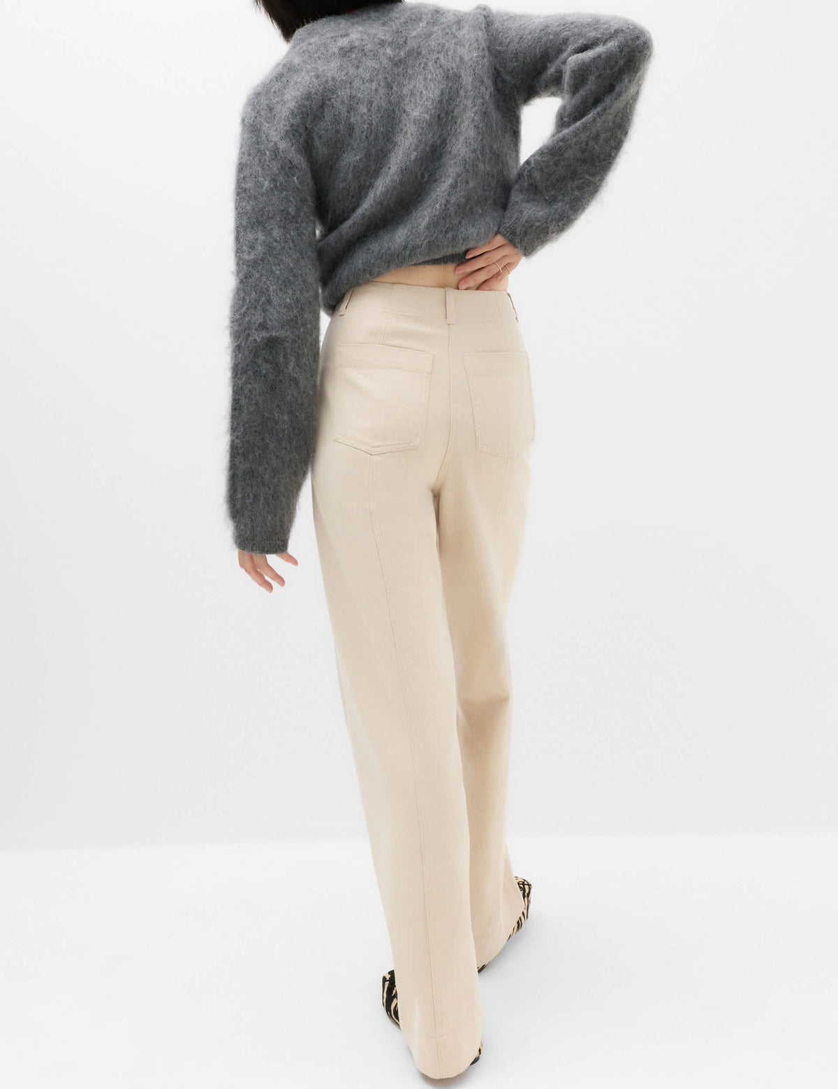 Yüksek Bel Wide Leg Pantolon