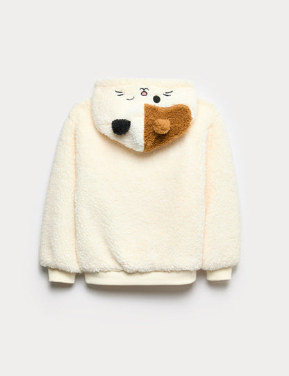 Squishmallows Kedili Borg Kapüşonlu Sweatshirt