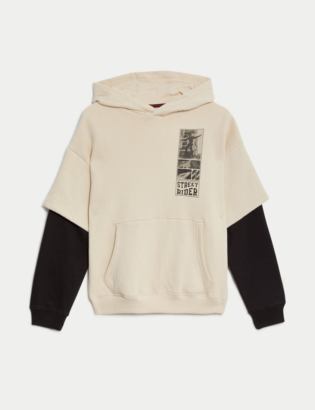 Slogan Desenli Kapüşonlu Sweatshirt (6-16 Yaş)