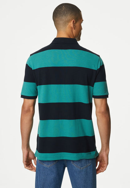Saf Pamuklu Kısa Kollu Polo Yaka T-shirt