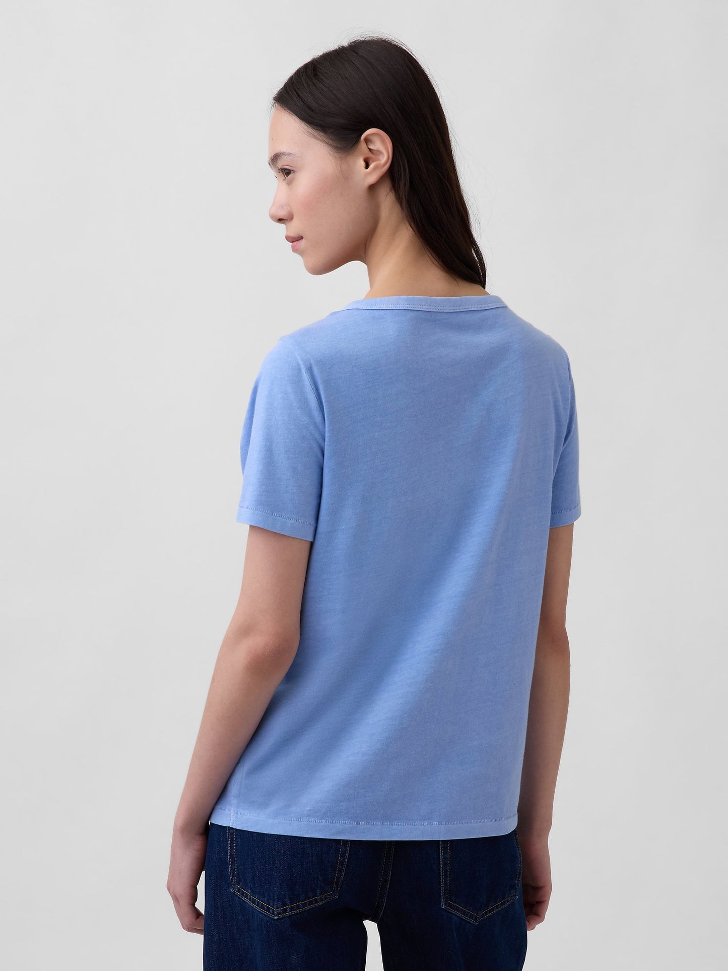 Mavi Organik Pamuk Vintagesoft V-yaka T-shirt