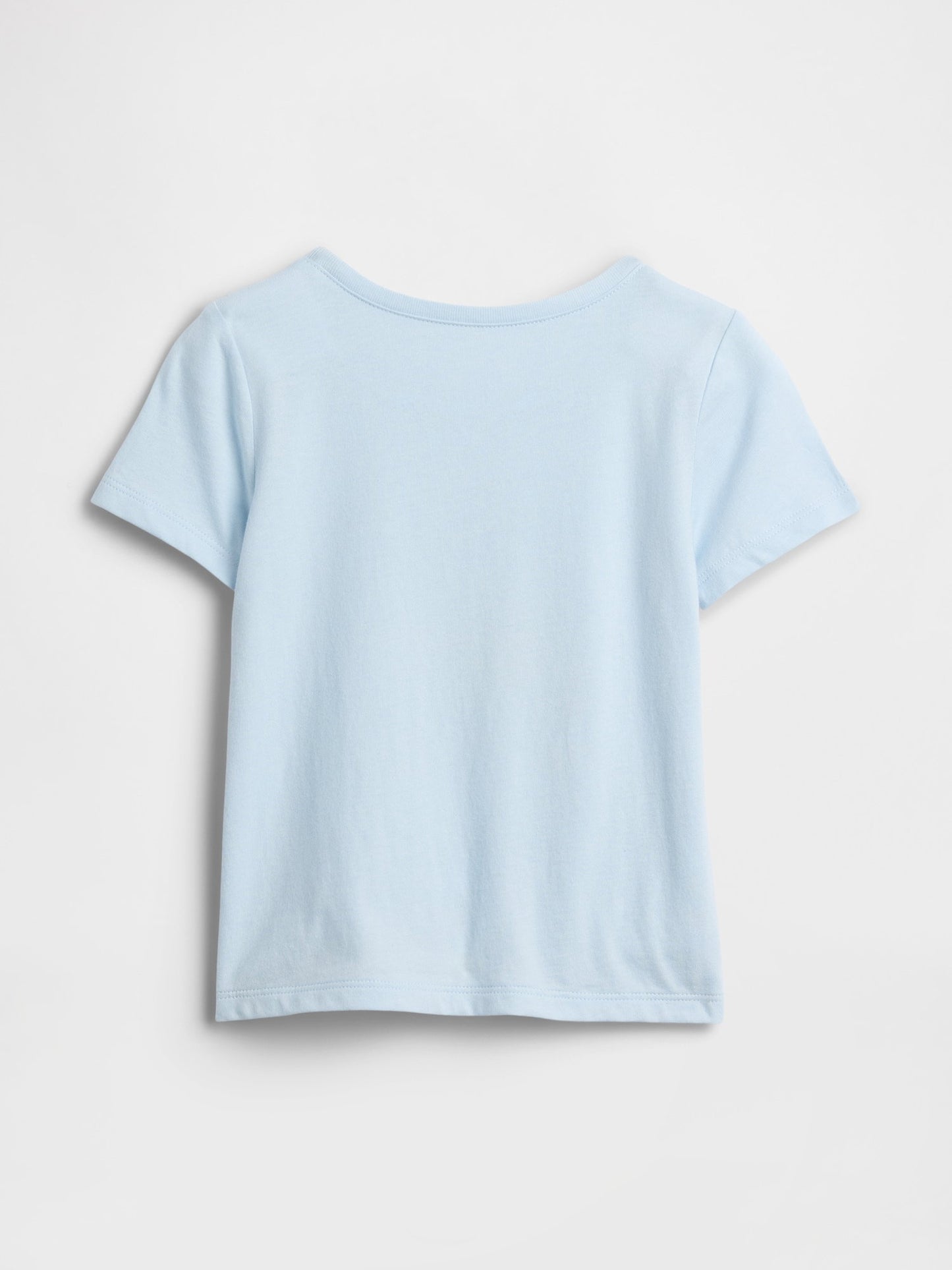 Açık Mavi Grafik Baskılı T-shirt