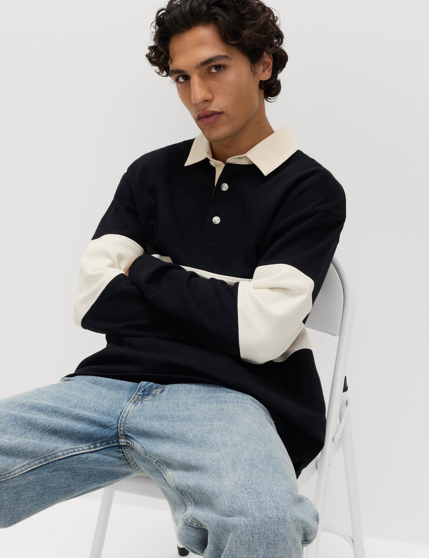 Çizgili Rugby Sweatshirt