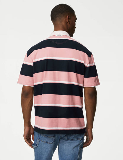 Saf Pamuklu Kısa Kollu Polo Yaka T-shirt